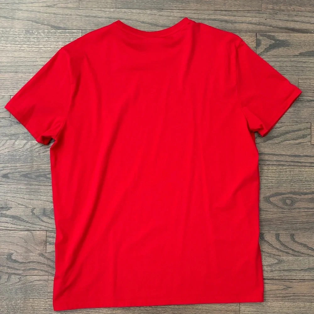 Lacoste Men's Bright Red Short-Sleeve Crew Tee